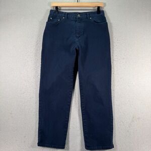 Vintage Lauren Ralph Lauren Jeans Women 10P Navy blue Straight Leg High Rise Mom